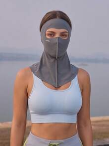 CAMEL CROWN 女士防晒面罩，夏季骑行驾驶防紫外线防尘耳挂式面罩，清凉透气，阻挡紫外线 - 遠山灰 - 查看 8