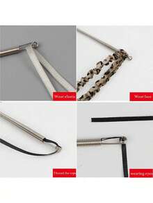Spring-Loaded Flexible Drawstring Replacement Tool | 2-In-1 Elastic Band Threader, Suitable For Pants, Sweatshirts And Skirts | Home Essential Set, Includes Waistband Threader, No-Sew DIY Assistant | Christmas Gift For Women - Multiple Styles - View 5