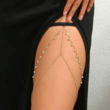 1pc All-Match Women's Adjustable Leg Chain, European And American Style Versatile Long Dress Body Jewelry Chain - H0036G - View 3