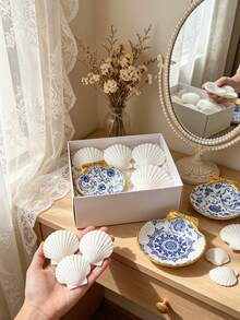 5/8/20pcs Natural Scallop Shells, White Scallop Shells, Home Decor, DIY Painting, Baking, Beach, Wedding Decor, Aquarium Decor, Beach Wedding Decor, Perfect For Craft Enthusiasts - A - View 4