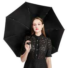 Golf Ball Umbrellas Windproof Compact Collapsible Light, Travel Umbrella For Rain And Sun 8 Ribs, Small Umbrella With Includes Cover Bag For Fits Car And Backpack - Black - View 6