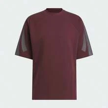 Adidas Summer Unisex Basketball Sports Short Sleeve Crew Neck Casual T-Shirt JD6140 - Aurora Gem Red - View 2