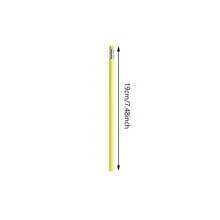 6/12 piezas Lápices de madera de color amarillo claro sólido con cabezales de goma de borrar a juego, férulas de aluminio metálico resistente, las gomas de borrar no se caen. Barril de madera natural con tacto suave y redondo, escritura suave sin romperse. unicolor minimalista sin patrones, adecuado para práctica de escritura a mano, notas de oficina, bocetos y garabatos. , Y sin olor, apariencia fresca, perfecto para útiles escolares, regalos creativos y obsequios de eventos - Rectángulo - Ver 2