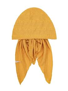 Pre‑Tied Crinkle Lace Head Wrap For Women, Soft Breathable Turban Scarf, Stylish Lightweight Head Cover For Daily Use - Color - View 5