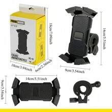 Quick Install Bike Handlebar Phone Mount With Anti Slip Silicone For Motorcycles Scooters And All Smartphones Up To 7.2 - Black - View 8