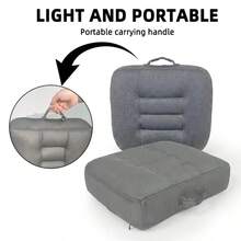1pc Thickened Height-Increasing Seat Cushion, Portable Hand-Carry Design, Ergonomic Support, Comfortable Foam Material, Breathable, Suitable For Office, Home Decor, Driving, Holiday Gifts And More - Square Thick Seat Cushion - View 3