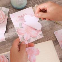 180 Sheets 6 Packs Assorted Chinese Style Floral Sticky Notes, Self-Adhesive Paper Flower Pattern Memo Pads, Decorative Adhesive Notes For Spring Wedding Party Decoration DIY Craft Stationery Supplies - 180 Sheets / 6 Packs - View 8