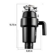 Food Waste Garbage Disposal, 1HP 3700RPM DC Motor, Continuous Feed Kitchen Sink Garbage Disposer, 3-Bolt Mount Food Waste Grinding System With Splash Guard & Power Cord For Kitchens - 1HP - View 10