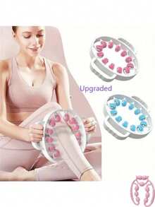 360° Muscle Roller 12-Wheel Ring Leg Massager, Suitable For Calves, Legs, Arms, Tennis Elbow And Golf Elbow, Plastic Fascia Muscle Roller Fat Burning Trigger Point Release, Perfect Mother's Day Gift - Multicolor - View 2