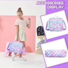 3PCS Rolling Backpack For Girls Bookbag Set For Girls With Crossbody Bag And Pencil Case For School And Travel Back To School - Girls' Trolley School Bag - View 8