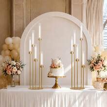 4pcs Metal 5Arm Candelabra Tall Floor Candle Holder With Acrylic Lampshade For Wedding Table Centerpieces ,39.4'' Gold Floor Candelabra Candlesticks Holder For Birthday Party Mother's Day Gift Home Decoration Event Decor Party Supplies - 金(4件) - 查看 5