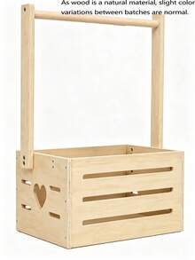 1 pièce Panier de rangement en bois pour chambre de bébé / 5 pièces Cintres en bois en forme d'ours et organisateur creux en forme de cœur Convient pour les vêtements de bébé & la décoration de chambre Décoration de chambre de fille Articles essentiels pour bébé - Multicolore - Voir 10