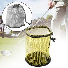 Bolsa para Pelotas de con Cierre de Cordón, Bolsa de Red para Pelotas de para Gimnasio, Viajes al Aire Libre NT1K - Naranja S - Ver 11