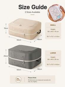 Clothing Storage Bag Set, Large Capacity Compression Storage Boxes, Suitable For Down Jackets, Clothes, Bedding And Bed Linens, Foldable Luggage Packing Cubes, With Zipper Handles, Travel Essentials, Closet Storage, Home Storage, Vacation Packing Set - Multicolor - View 9