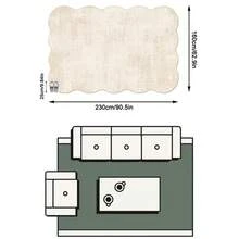 1 Buah Karpet Area Lembut Bergaya Minimalis Modern Estetika Prancis Warna Krem, Bahan Kasmir Imitasi, Cocok untuk Kamar Mandi, Dapur, Pintu Masuk, Lorong, Samping Tempat Tidur, Ruang Tamu, Kamar Tidur, Dapat Dicuci dengan Mesin Sepanjang Musim, Ukuran Besar Asimetris, Dekorasi Rumah - MultiWarna - View 18