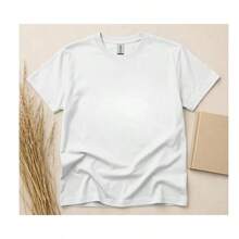 Camiseta unisex de algodón grueso, 100% blanca. - Blanco - Ver 7