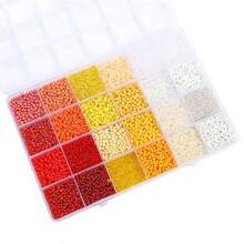 3mm New 24-Color Rainbow Multi-Color Solid & Translucent Seed Bead Set For Creative Handmade DIY Beaded Bracelets, Necklaces, Keychains, Bag Charms, Loose Beads, Jewelry Accessories, Fairy Decor, Autumn Home Decor, Halloween, Christmas, Birthday Gifts - Multicolor - View 3