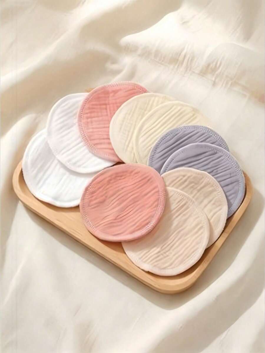 10pcs Reusable Breast Pads, Designed For Breastfeeding Moms, Washable Breast Pads, High Absorbency Breast Pads, Nursing Pads, Organic Breast Pads, Essential Nursing Pads - 10 Tablets - View 1