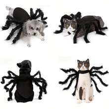 1 Set Pet Spider Costume, Halloween Spider Outfit, Suitable For Cats And Small To Medium Dogs, Halloween Party Dress-Up Accessory - Black - View 9