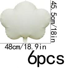 6pcs 18.9 Inch Cream Cloud Shaped Foil Balloons For Holiday Event Decoration/Outdoor Display, Suitable For Birthday Celebration, Wedding Party, Gathering Decoration Balloons - View 8