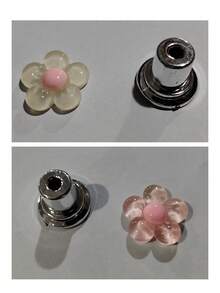 2/1pc Elegant Flower-Shaped Toilet Flush Button, Drill-Free Installation, Suitable For Bathroom Decor - Multicolor - View 12