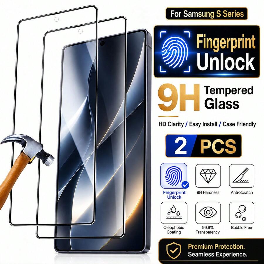 24h Shipping From DE/FR/ES - 1Pack 9H Tempered Glass Screen Protector For IPhone 17 16 15 14 13 12 11 Pro Pro Max Plus & Galaxy S21 S22 S23 S24 S25 S26 Ultra, Anti-Scratch Bubble-Free HD Clear Film, Birthday Gift For Students - 3PCS - View 1