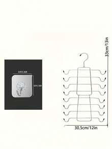 Stainless Steel Clothes Hanger, Foldable Drying Rack, Multi-Functional Underwear Storage Rack, Home Non-Slip 8-Layer Clothes Hanger, Space-Saving Vertical Design, Anti-Wrinkle Hooks For Wardrobe, Closet, Laundry Room, Retail Store, Suitable For Tank Tops, Camisoles, Tie-Up Swimsuits, Tie-Up Dresses And Underwear. Portable Design, Ideal Choice For Dorm And Home Closet Organization - Multicolor - View 10