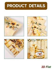1Pc Christmas Curtains Valance, Sunshade Curtain With Snowman/Elk/Christmas Tree Design, Christmas Curtain Panel, Kitchen Printed Short Curtains, Merry Christmas Decoration, Christmas Decoration, Christmas Eve Decoration, Christmas Home Decor, Xmas Decor, Kitchen, Bedroom, Bathroom Decor - Multicolor - View 11