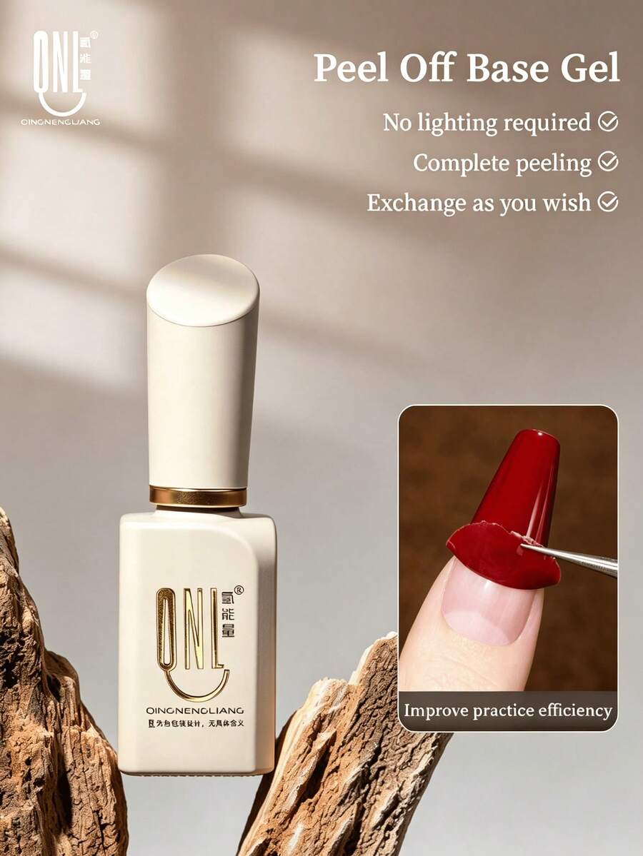 RS NAIL Lapisan Dasar Gel yang Dapat Dikupas untuk Kutek Gel, 12g Mudah Dilepas untuk Latihan, Cepat Kering | Bening, Non-UV Tidak Perlu Direndam atau Dikikir Tidak Merusak Kuku untuk Kuku yang Lemah & Tipis, Ramah untuk Pemula Lapisan Dasar yang Dapat Dikupas