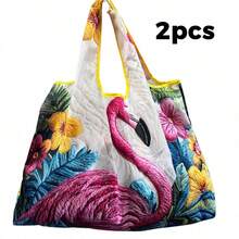 1件女款托特包，2D創意動物圖案，花卉印花，大容量，極簡設計，百搭風格，通勤、旅行、購物，方便開合設計，多功能，適合各種場合，經典，易於清潔，易於搭配 - 彩色 - 查看 23