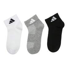 Adidas 3雙男女通用運動襪 SPW ANK SOCK 灰色短踝運動休閒襪 JC9268 - 黑色/中麻/白 - 查看 9