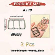 SinHo Double Prong Buckle Replacement, 2pcs Zinc Alloy Buckle, High-Quality Metal Strap Hardware, Ideal For Bags & Belts, Leathercraft Accessory - Multicolor - View 19