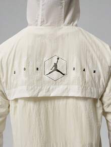 Jordan Men's Athlete Graphic Print Zip-Up Sports Hoodie - Beige - View 4