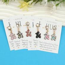 6pcs Birthday Party Atmosphere Balloon Dog Keychain Set, Unique Balloon Dog Design Brings Energetic Vibe, Ideal For Birthday Scenes. Also Suitable As Graduation Season Keepsake Gift Or Daily Surprise For Friends And Family. - Multicolor - View 4