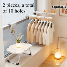 1/2pcs Travel Thickened Extended Folding Clothes Hanger, Portable, Suitable For Business Travel, Outdoor Retractable Clothes Hanger, Multi-Functional Set, Easy To Install And Carry, Drying Rack - Multicolor - View 14
