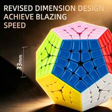 sengso Khối Rubik tốc độ Megaminx nam châm 4x4 5x5, 240 nam châm, hình khối 12 mặt, lực căng điều chỉnh được, xoay chuyên nghiệp, phù hợp cho thanh thiếu niên và người lớn, quà tặng Halloween Giáng Sinh - Nhiều màu - Xem 3