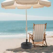 Portable, Refillable Umbrella Stand, Water Or Sand-Filled Base For Patio, Garden, And Umbrella Poles - Black - View 4