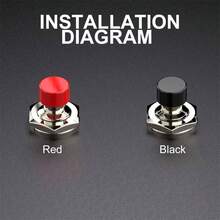 10pcs PBS-110 Momentary Push Button Switch, Reset Non-Locking Small Button Switch - Multicolor - View 6