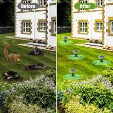 1/2pcs Solar Powered Rat Repellent, Mole Repellent, Insect Repellent, IPX6 Waterproof, Effectively Repels Deer, Raccoon, Skunk And Rodents, Suitable For Yard, Garden, Farm And Lawn - Solar Energy - View 4