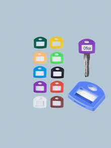 10/1pc Silicone Key Caps With Labels Keychains - Color Coded, Suitable For Home, Office, Residential Keys, Key Head Protection Covers, Identification Label System, Silicone Key Covers For Key Identification (Pendant Not Included) Colorful Key Covers Elastic Key Covers Silicone Key Covers For Key Identification - Multicolor - View 5
