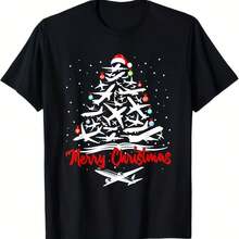 Airplane Tree Of Dad 100% Cotton T-Shirt, S-XXXL Black - 款式 - 查看 1