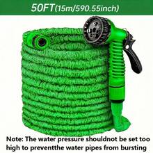 Expandable Garden Hose, Automatically Extends With Water And Shrinks For Easy Storage. Braided Outer Layer For Wear‑Resistance & Leak‑Proof. Multi‑Function Spray Nozzle With Adjustable Water Modes, Ideal For Watering, Car Washing & Cleaning. - Nozzle Hose - View 12