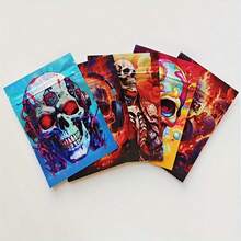 200pcs Holographic Resealable Mylar Bags, Odor-Proof Zipper Packaging Bags With Pattern Print, Suitable For Small Items - Mixed Color a - View 7