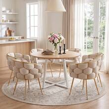 Modern Accent Chair Beige Metal Frame - Luxury Style For Living Room & Bedroom - Beige - View 6