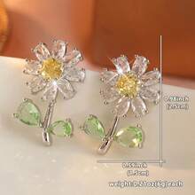 Gmzalx Gentle & Sweet Daisy Earrings, Women's Daily Commute, Date, Vacation Earrings - Two-color - View 7