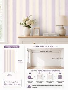 SUPSTICKER Macaron Color Vertical Striped French Vintage Wallpaper, PVC Vinyl, Self-Adhesive Removable, DIY Peel And Stick, Suitable For Cabinets, Drawers, Laundry Area Renovation - 1PC - View 14