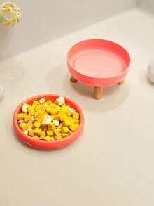 Elevated Ceramic Pet Bowl With Wooden Four Legs, Neck Protection Raised Dog Cat Feeding Bowl Anti-Tip Stable Pet Food Bowl For Small Medium Dogs Cats - Multicolor - View 7