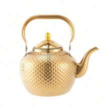 Stainless Steel Tea Container With Filter 2L Tea Pot Tea Kettle For Loose Tea UK - Gold - View 7