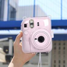 Mini 12 Compatible Transparent Protective Case With Back Pocket + Colorful Shoulder Strap, Clear Crystal Shell Protective Cover, Easy Installation PV Shell, Anti-Yellowing, Anti-Drop, Anti-Scratch Photography Camera Protective Accessory - View 6