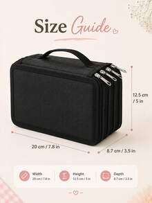 1 Set Customized Multi-Layer Large Capacity Pencil Case, Personalized Photo & Text Printed Pen Bag, Portable Stationery Storage Bag, Suitable For Students Art School Supplies, Multi-Compartment Large Capacity Portable Stationery Bag, Suitable School Art Supplies, Aesthetic - Multicolor - View 7
